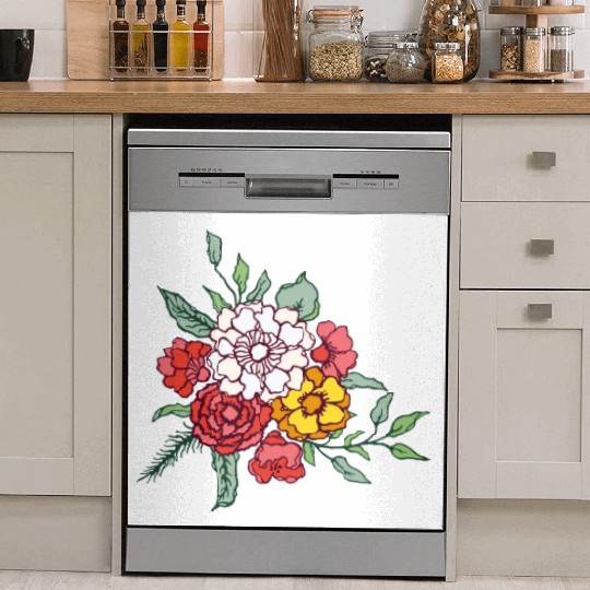 Flower Design: Blossom with Elegance Dish Washer Covers