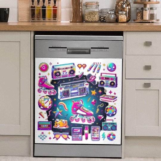 Neon 90s Throwback Dish Washer Covers