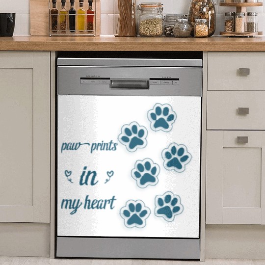 paw prints in my heart Dish Washer Covers