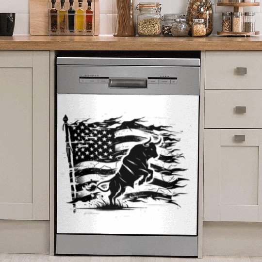 Rodeo Bull Riding Livestock Show Farmer Cattle Dish Washer Covers