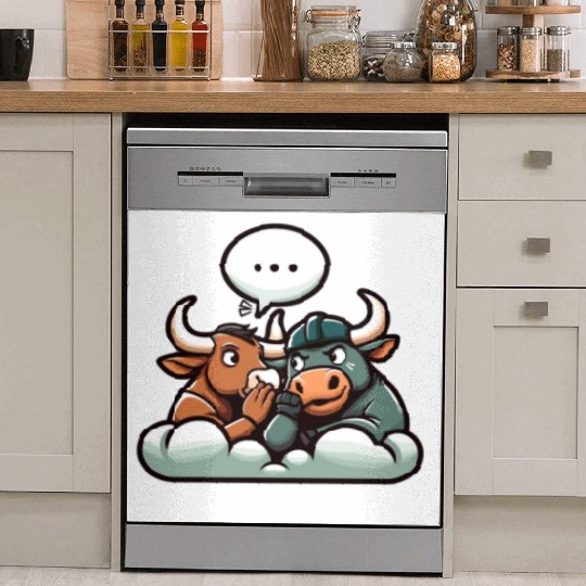 Rodeo Bull Riding Livestock Show Farmer Cattle Dish Washer Covers