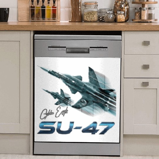 Sukhoi SU-47 the Golden Eagle Russian Fighterjet Dish Washer Covers