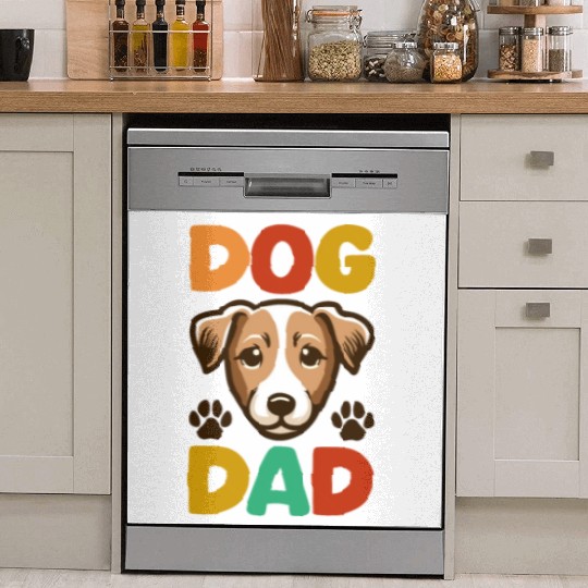 Jack Russell Terrier Dog Dad Typography Dish Washer Covers