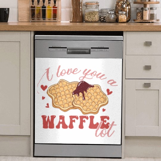 I Love You A Waffle Lot Dish Washer Covers