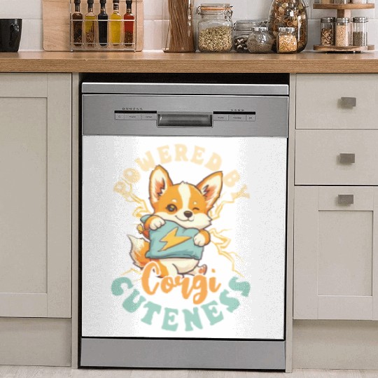 Corgi Mom Dad Powered Corgi Cuteness Dish Washer Covers