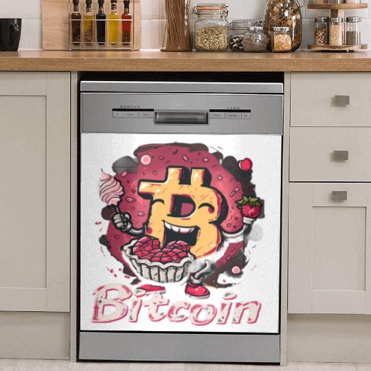 Pi day 3.14 Crypto Bitcoin Math Strawberry Pie Dish Washer Covers