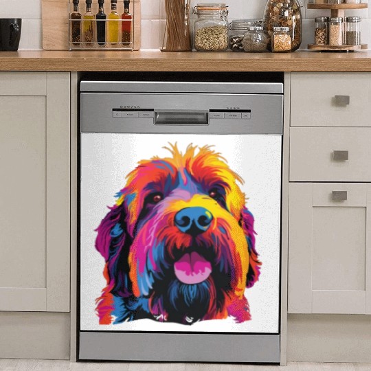 Colorful Russian Black Terrier Dish Washer Covers