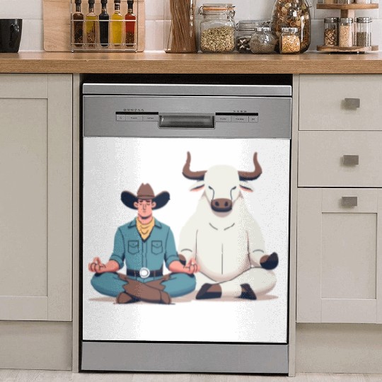 Rodeo Bull Riding Livestock Show Farmer Cattle Dish Washer Covers