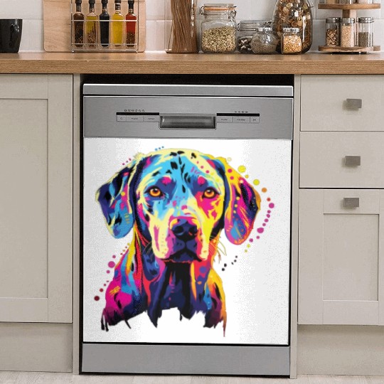 Watercolor Colorful Dalmatian Dish Washer Covers