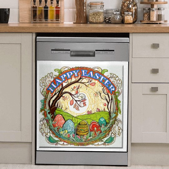 Happy Easter Holiday Celebration Dish Washer Covers