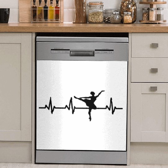 Ballet Girl Pulse Line Dish Washer Covers