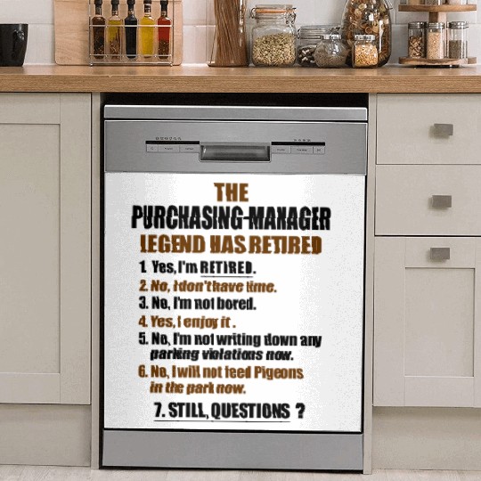 Retirement gift idea Retired Purchasing-Manager Dish Washer Covers