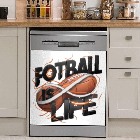 "Eternal Passion: Football is Life" Dish Washer Covers