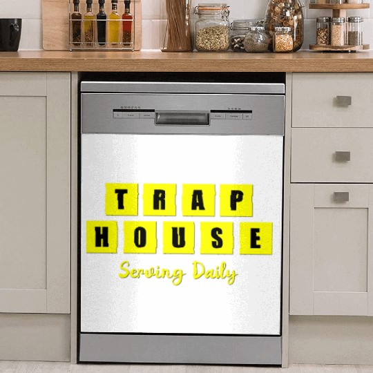 Trap House Serving Daily Black Waffle Dish Washer Covers