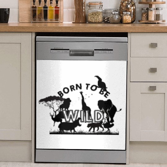Born To Be Wild Silhouettes Dish Washer Covers