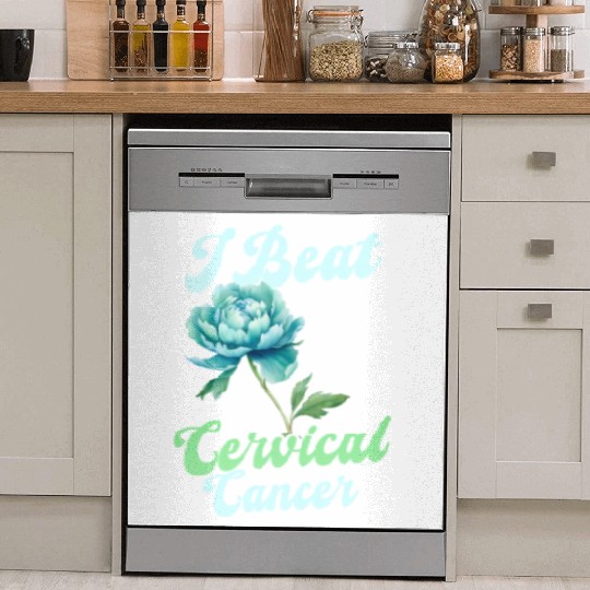 Cervical Cancer Awareness I Beat Cervical Cancer Dish Washer Covers