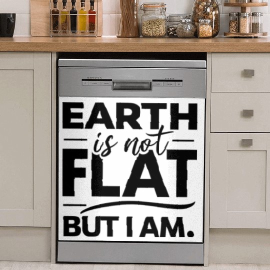 Flat Earth Satire Ironic Jokes Dish Washer Covers