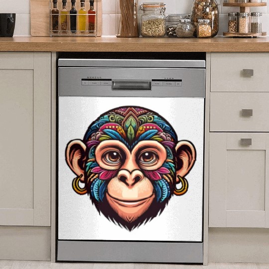 Cute Monkey Face Dish Washer Covers
