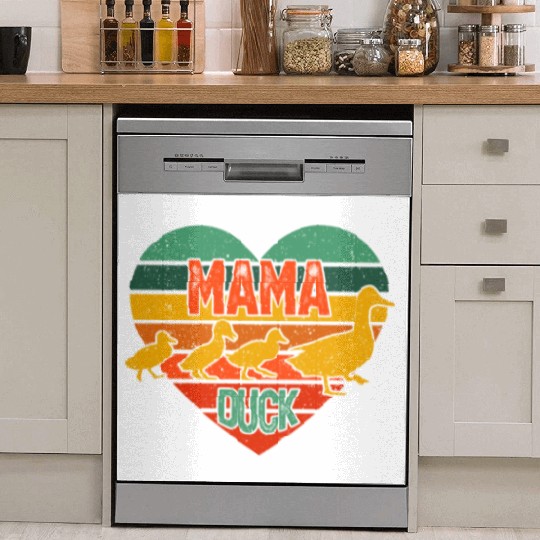 Mama Duck 3 Ducklings Duck Mom Mother's Day Dish Washer Covers