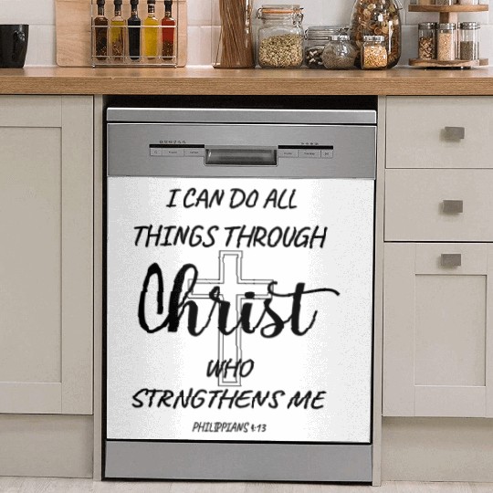 PHILIPPIANS 4:13 bible verse Dish Washer Covers