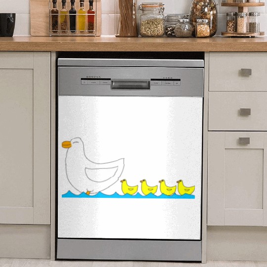 Duck with ducklings Dish Washer Covers
