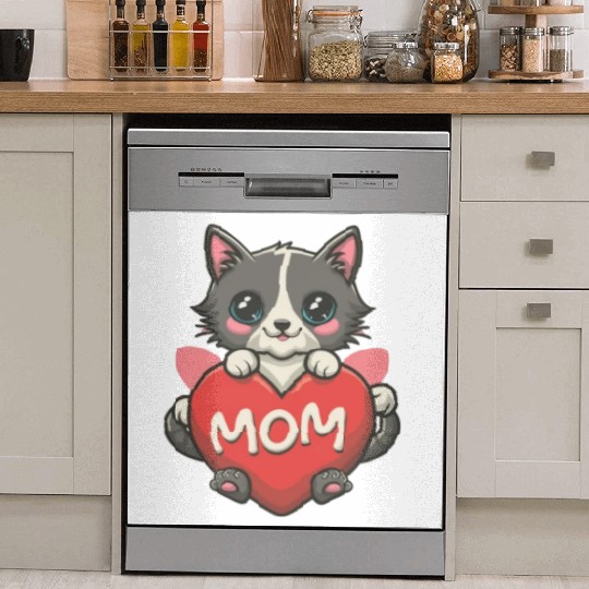 cat mom Dish Washer Covers