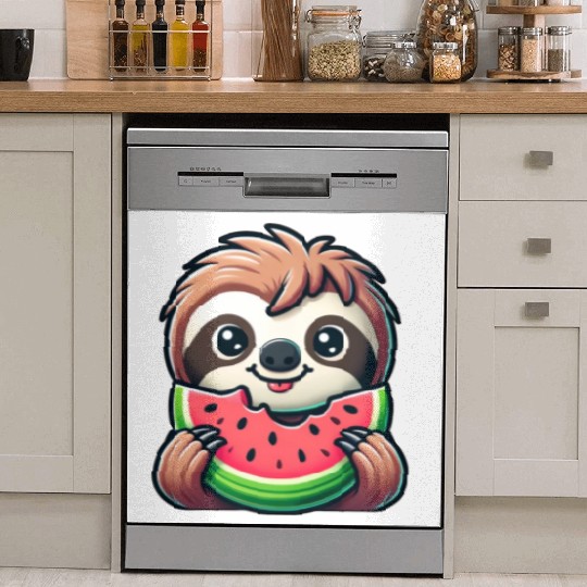 Sloth Summer Fruit Melon Dish Washer Covers