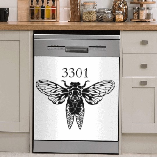 Cicada Insect Bug Black Entomology Entomologist Dish Washer Covers