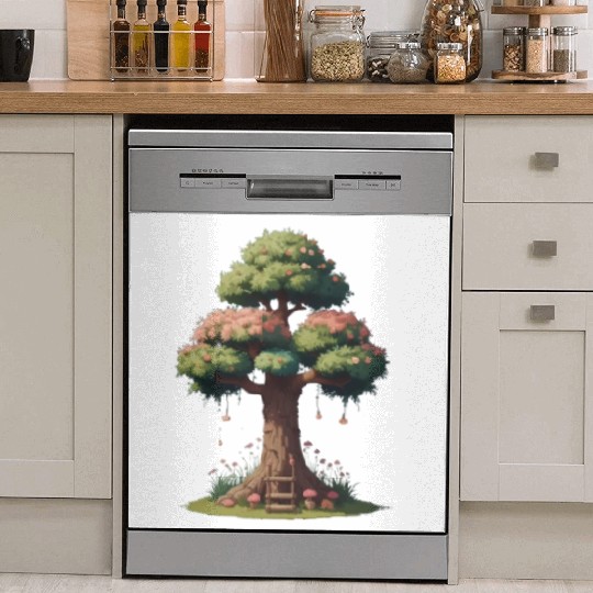 Colorful Tree Life is Really Good Tree Dish Washer Covers
