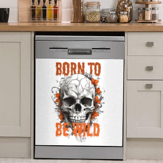 skull born to be wild Dish Washer Covers