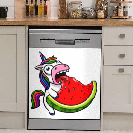 Unicorn Melon Sweet Comic Crazy Funny Quirky Dish Washer Covers