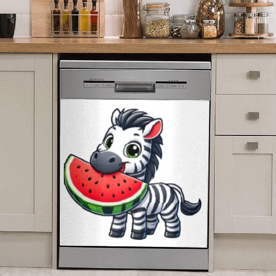 Zebra melon watermelon fruit fruity Dish Washer Covers