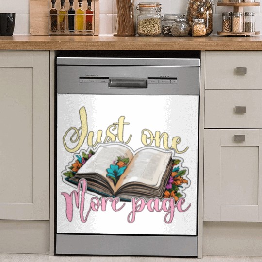 Reading Just One More Page Literature Avid Reader Dish Washer Covers