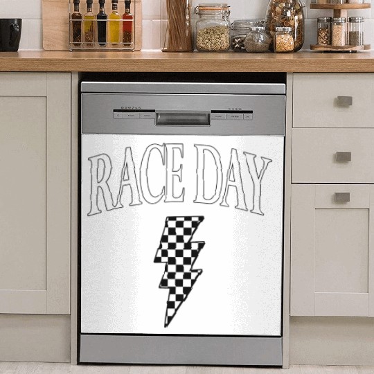Race Day Checkered Dish Washer Covers