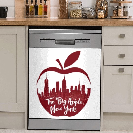 NYC Skyline Apple: Creative Dish Washer Covers