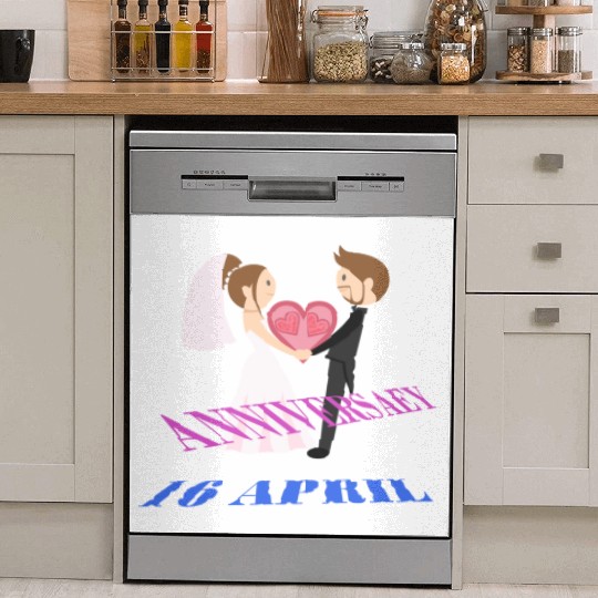 Our wedding anniversary 16 April Dish Washer Covers