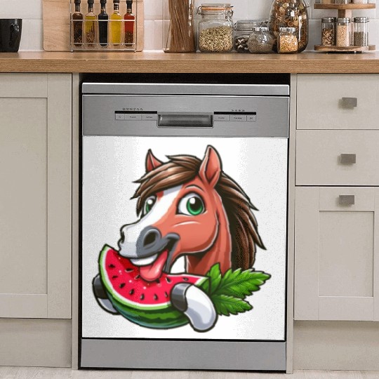 Horses Horse Lover Farmer Melon Summer Dish Washer Covers