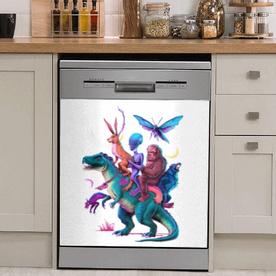 Cryptozoology Cryptid Bigfoot Jackalope Mothman Dish Washer Covers