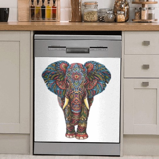 Elephant Mandala for a Art lover Elephant fan Dish Washer Covers