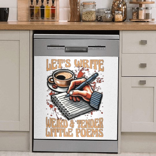 Poetry Lover Let's Write Weird & Tender Literature Dish Washer Covers