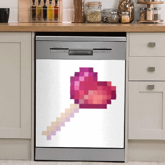 Pixel Art Sprite Cute Heart Lollipop Dish Washer Covers
