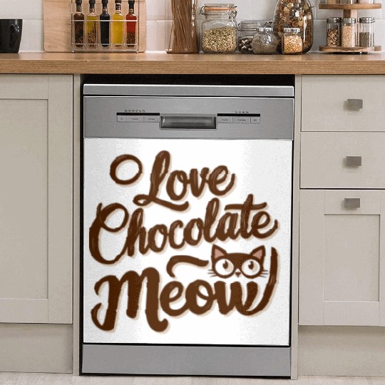 I love chocolate & cats Dish Washer Covers