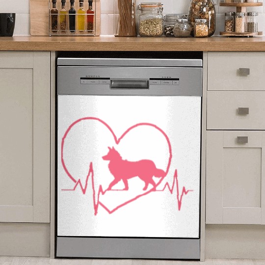 Border Collie Dog Heartbeat Border Collie Lover Dish Washer Covers
