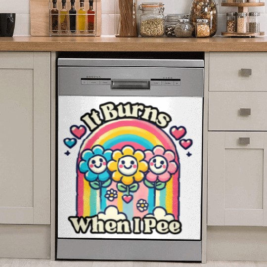 It Burns When I Pee Retro Inappropriate Dish Washer Covers