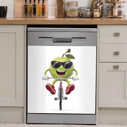 Guava Cycling On Bike Realistic Dish Washer Covers