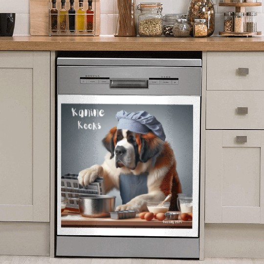 cool fun food dog Dish Washer Covers