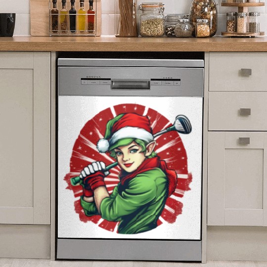 Christmas Elf Golf Dish Washer Covers