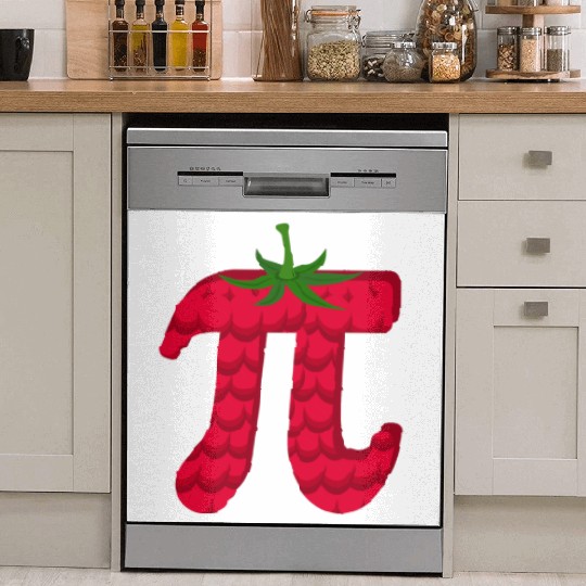 Raspberry Funny Pi Day Pie Math Lover Student Dish Washer Covers