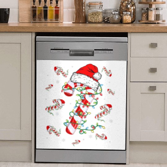 Candy Cane Lights Christmas Dish Washer Covers