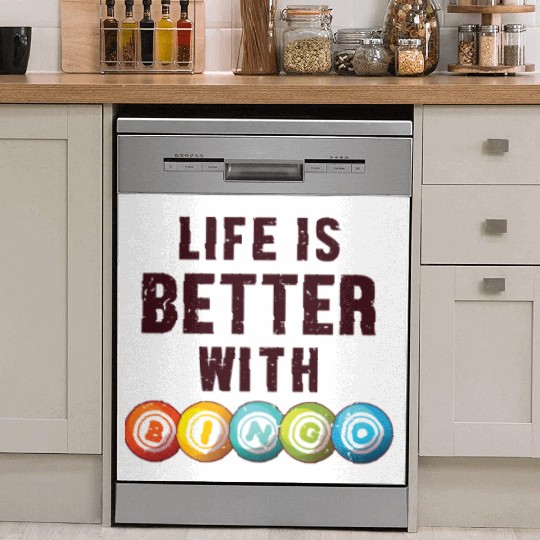 Life is Better with a Bingo Daubers Professional Dish Washer Covers